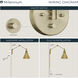 Evonne 24 inch 60 watt Modern Gold Swing Arm Sconce Wall Light